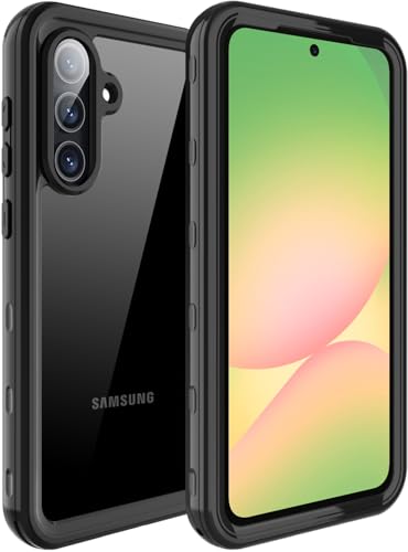 Makbstpect for Samsung Galaxy A56 5G Phone Case Waterproof, Built-in Screen Protector, Rugged Full Body Dustproof Shockproof Protective Cover for Samsung Galaxy A56-5G, Black/Clear