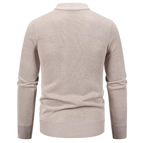 Men's Knitted Button Cardigan Sweater Business Casual Classic V-Neck Solid Color Cardigan3