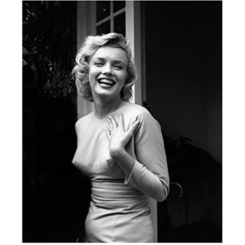 Marilyn Monroe Laughing Outside with Hand on Chest 8 x 10 Inch Photo