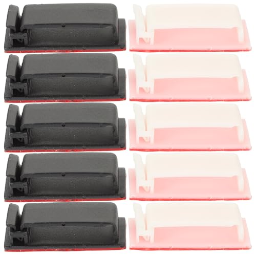 VILLCASE Clips Organizadores de Cables de Plástico para Ordenar Escritorio y Evitar Enredos 20pcs para Gestión de Cables en Escritorio, Clips Multipropósito para Oficina y Uso en Casa