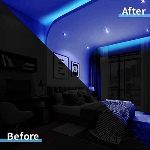 Image of LED Neon Strip Lights Blue 16.4FT, 12V Waterproof Flexible Neon Rope Lights | Bendable Neon LED Light Strip for Bedroom, Gaming Room, Party, Wall Decoration and DIY Projects[ No Power Adapter]