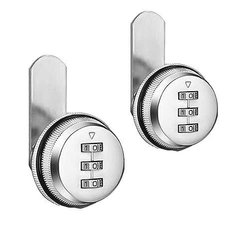 Catelves - Candado de combinación para buzón, código de 3 números, cerradura de buzón, cerradura de armario, cerradura para muebles, cerradura de cajón con contraseña, para buzón, cajones, armarios,