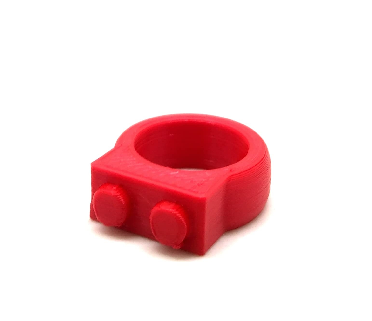 CERO ® 3D Printed Brick Ring for 5 Years Old | Compatible with Lego Technic (Red)