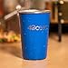 4ocean Stainless Steel Metal Tumbler Cup Pint 16 oz Reusable 4 Pack Blue