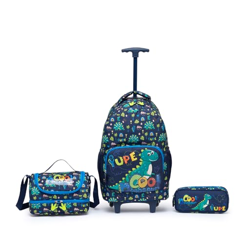 Kit Mochila Rodinhas Infantil Lancheira Estojo Escolar Reforçada Viagem