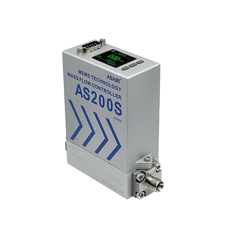 Aluminum Alloy high-Precision 100ml-300L LCD Display Gas Mass Flow Controller air Gas flowmeter AS200SC