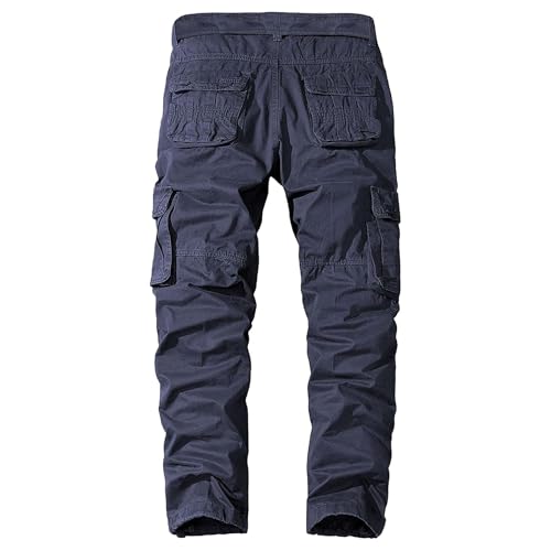 Mens Baggy Casual Cargo Pants Cotton Stretch Workout Joggers Sweatpants Outdoor Hiking Work Pants with Multi Pockets3