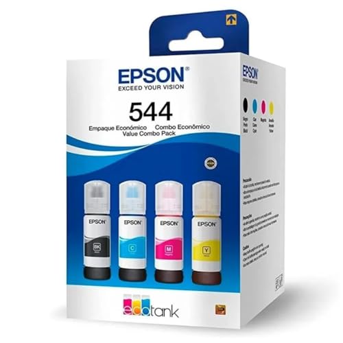 Kit de Tinta Eco-Tank T544, Refil para impressora, 4 Cores,