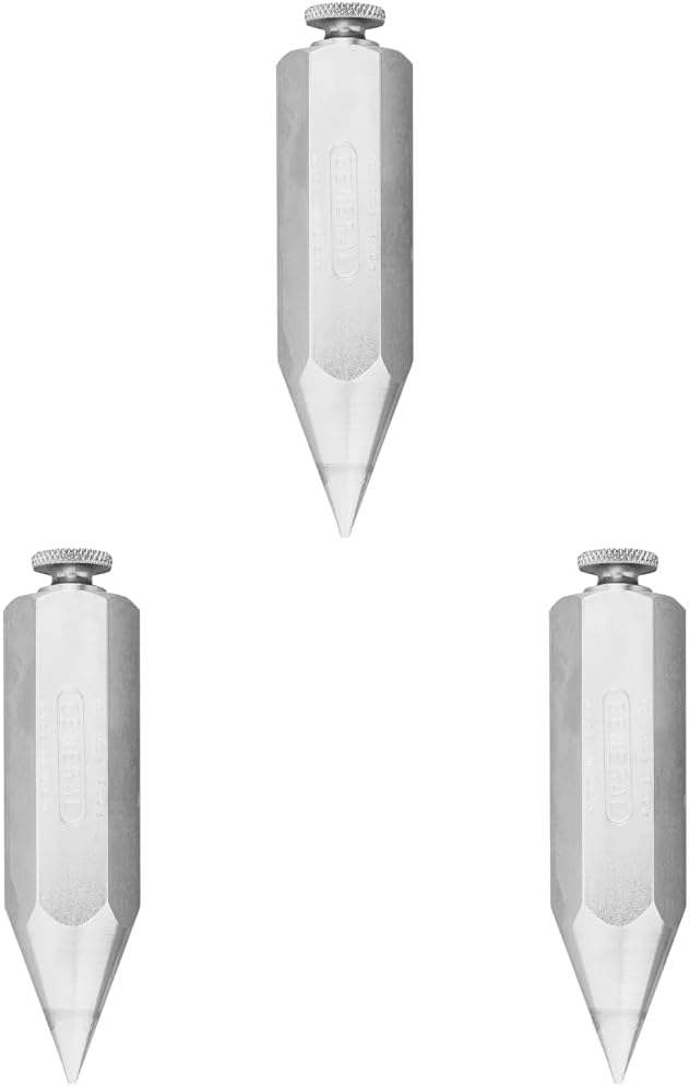Hexagon steel plumb bob, 12 oz, pack of 3