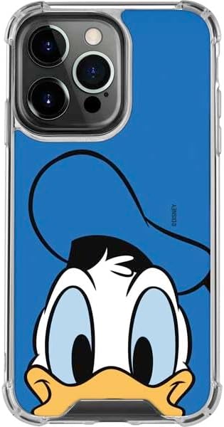 Skinit Clear Phone Case Compatible with iPhone 15 Pro - Officially Licensed Disney Friends Donald Duck Up Close Design