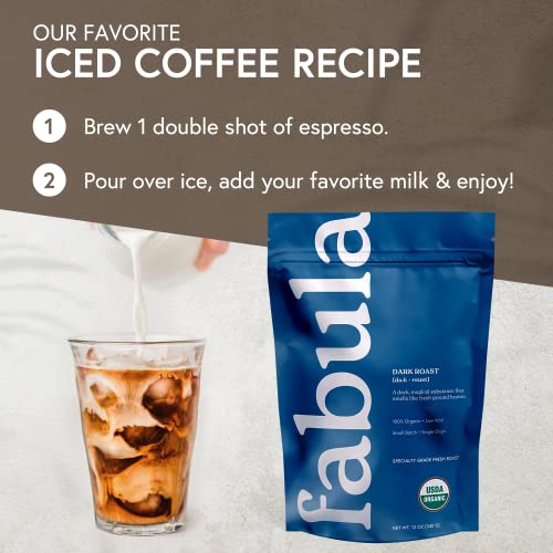 Fabula Coffee Dark Roast Whole Beans - Organic - Low Acid - Single Origin -Non Gmo - Mold Free thumb #5