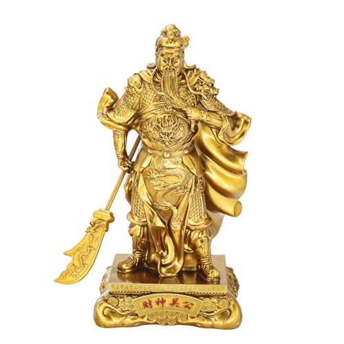 Estatua de Guan Gong Dorada de 38 cm Resina miniatura 2