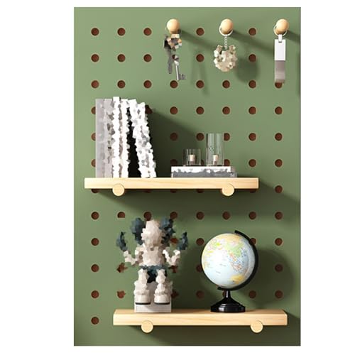 Generico Kit Pannello Forato in Legno - Supporto portaoggetti da Parete, Versatile Organizer per Garage, Sala Hobby e Arredamento per la casa, portautensili e espositore Fai da Te, Soluzione salvaspa