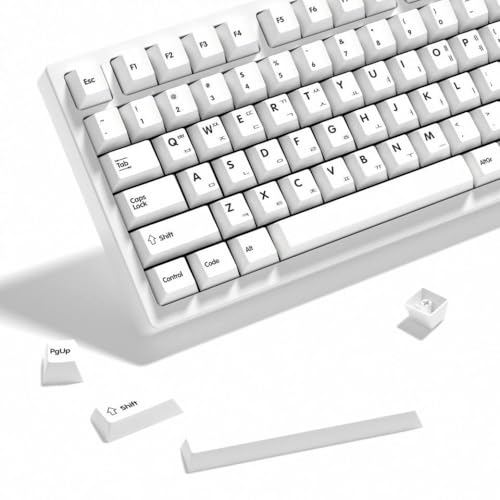 �J�X�^��139 PBT�L�[�L���b�v�ŏ�����MX�X�C�b�`�v���t�@�C����ISO���J�j�J���L�[�{�[�h�p�Z�b�g(GMK Minimal White-EN)