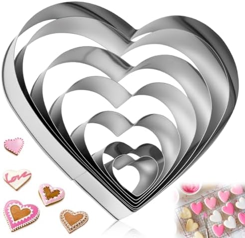 Lot de 7 emporte-pièces en forme de cœur, 7 tailles différentes, ...