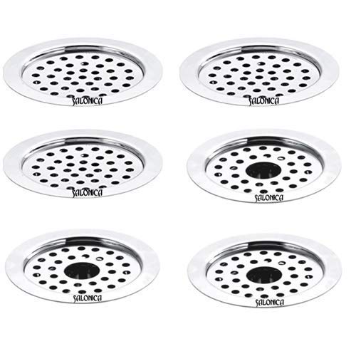 INDOROX Stainless Steel Jali/Trap Floor Drain for Bathroom and Kitchen, Pack of 6 (3 Plain and 3 with Cut for Waste Pipe) (B07X59DRV7) Amazon Price History, Amazon Price Tracker