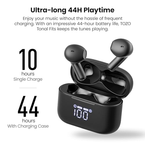 Tozo T2002 T21 Wireless Earbuds Bluetooth 5.3 In Ear Headphones Dual Mic Call Noise Cancelling Ipx8 Waterproof 44H Playback Stereo Sound thumb #4