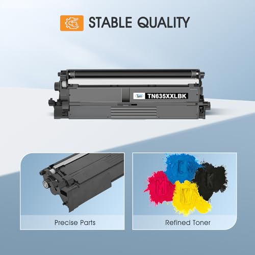 Image of TN635XXL Toner Cartridge Set TN-635XXL Compatible Replacement for Brother TN635XXL TN 635XXL TN635XXLBK for HL-L8430CDW HL-L8430CDWT HL-L8570CDW MFC-L8930CDW MFC-L8970CDW MFC-EX575 Ink Printer 4 Pack