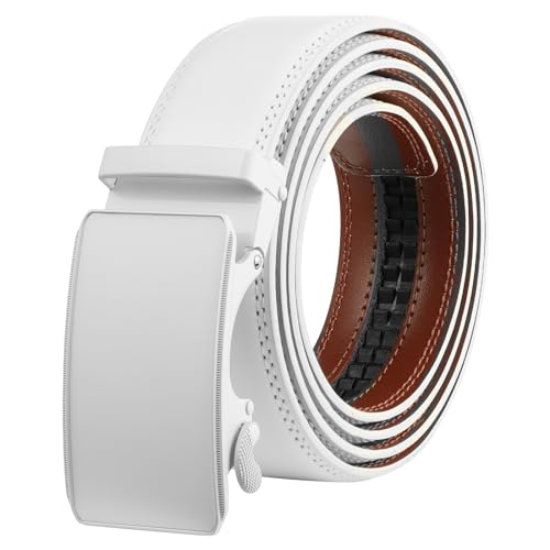 Image of Lavemi Men's Real Leather Ratchet Dress Casual Belt, Cut to Exact Fit,Elegant Gift Box
