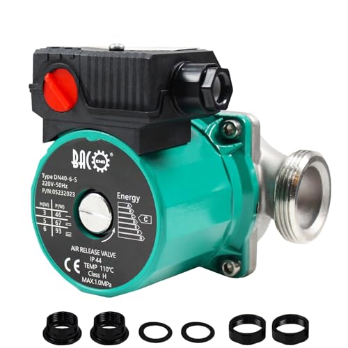 BACOENG Stainless Steel Central Heating Pump Hot Water Circulator Pump, 1-1/2