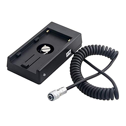 SZRMCC BMPCC 4K Blackmagic Cinema Camera 4K DC12V�d���}�E���g�v���[�g�A�_�v�^�[forSony NP-F970 F960 F770 F750 F570F550�o�b�e���[ (Coiled Cable)