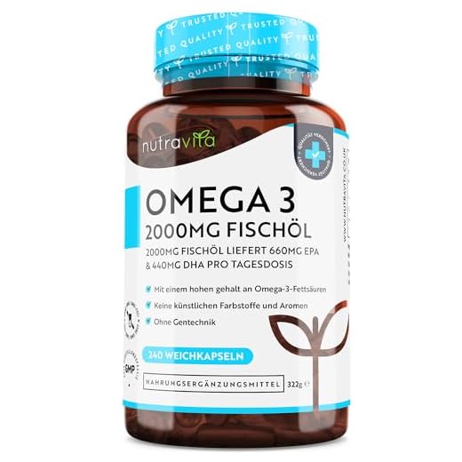 Nutravita High Dose Omega-3 (2000 mg) - 660 mg EPA & 440 mg DHA - Pure Fish Oil Soft Gels - Made in the UK