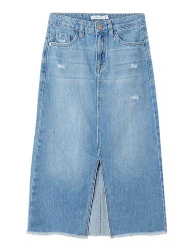 Name it kids Mädchen Nkfkat DNM Long Skirt 3724-Be Noos, Light...