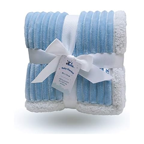 eYone Baby Sherpa Fleece Blanket for Nursery Cover