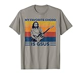 My Favorite Chord Is Gsus Jesus Playing Guitar Vintage T-Shirt