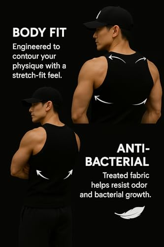 Image of Rockwell Men's Premium Cotton Vest - Sleeveless Gym Undershirt | Breathable, Stretchable & Skin-Friendly Innerwear for Everyday Comfort | 302
