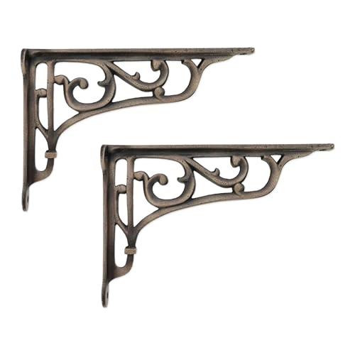 Materiale: realizzato in ghisa solida di alta qualità, che garantisce resistenza e durata superiori. Queste staffe combinano un design edoardiano senza tempo con una lavorazione affidabile per un supporto decorativo e strutturale.