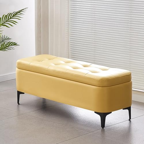 Banco moderno tapizado para dormitorio, otomano acolchado, asiento de entrada, con banco versátil multiusos para sala de estar y uso en interiores