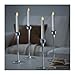 IKEA FULLTALIG Candlestick, Set of 3 Powder Coating Black Aluminum Candlestick Holder for Taper Candles, Table Romantic for Wedding, Birthday, Dinner Home & Bar Decorative (No LED Candle Included)