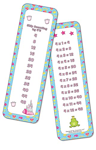 Marque-pages de table de multiplication princesse Creanoso pour apprendre à compter