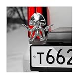 ZNDAW Trucks Hood Ornament, Cartoon Vintage Car Hood Decaration Self Adhesive Funny Metal Statue, 3D Stand Bonnet Ornament Vehicle Exterior Decor for Cars Trucks Motorcycles