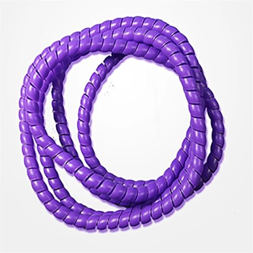 ELLANA Spiral Protector 2 Meter Pipe Wire Protective Sleeve 8mm 10mm 12mm 14mm 16mm Spiral Wrap Sleeving Tube Flame Retardant Cable Sleeves Band Winding Wraps Cable(Purple,16mm Inside Diameter)