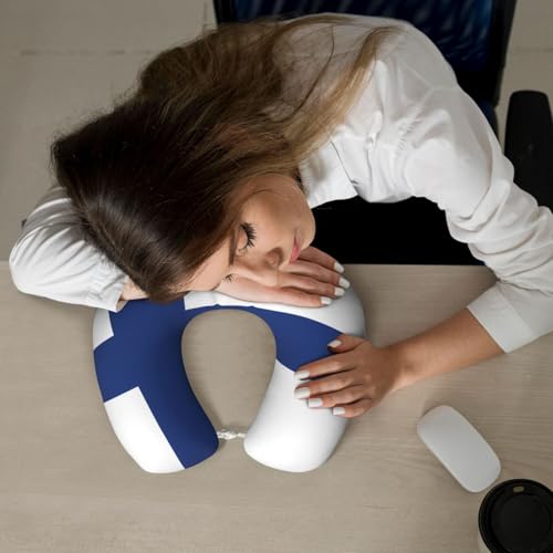 Almohada cuello en U espuma viscoelástica tamaño único negro miniatura 7