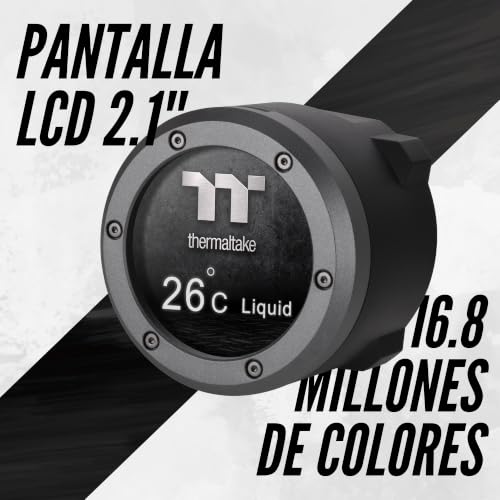 Refrigeración líquida Thermaltake TH240 V2 con pantalla LCD IPS y ventiladores ARGB para CPU Intel AMD 4