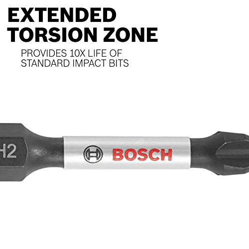 Bosch CCSPHV208 8Piece Impact Tough Phillips 2 In. Power Bits with Clip for Custom Case System
