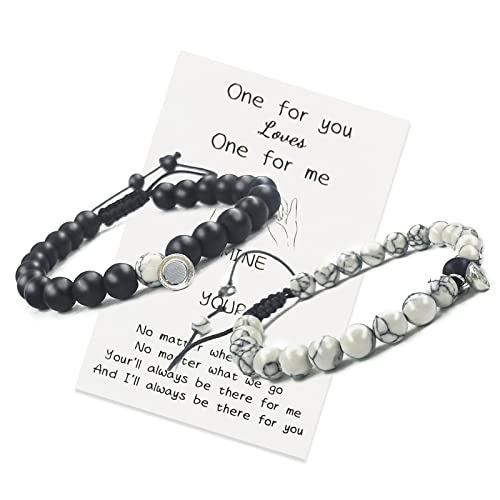 2 Pieces Couple Bracelets Long Distance Relationship Gifts