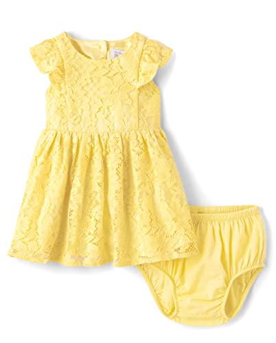 The Children's Place Baby Girl's And Newborn Dresses, Yellow Lace, 6-9 Months #TOP6
