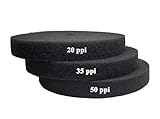 Aquarium Pond 5 Gallon Bucket DIY Bio Sponge Filter Media Pad Rounded 11x11 (20-35-50ppi Set)
