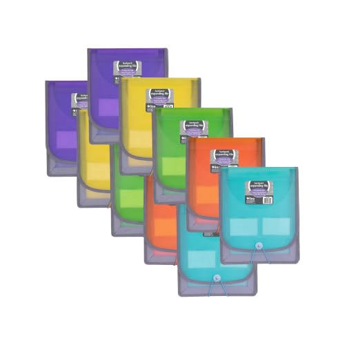 C-Line 7-Pocket Vertical Backpack File, Assorted, 1" x 10 1/4" x 12 3/4" (Pack of 2)