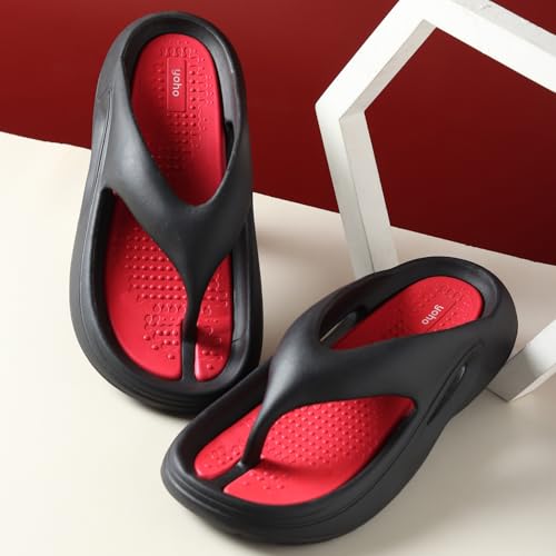 Image of YOHO Sponge Flip Flops for Men | Orthopedic Slippers & Mild Acupressure | Waterproof Monsoon Footwear | Dual Tone EVA Footbed