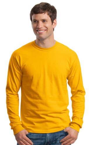 Cotton 6 oz. Long-Sleeve T-Shirt (G240) Gold, M