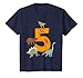 Kinder Geburtstagsshirt 5 Jahre Junge Dinosaurier Dino T-Shirt