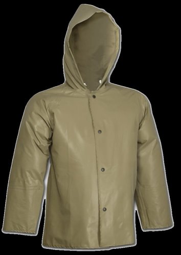 Image of Tingley J12148.3X Magnaprene Jacket With Attached Hood, Storm Fly Front and Inner Cuffs, 3XL, Olive Drab