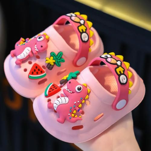 Summer Sandals Children's Slippers Baby Girls Shoes Non-Slip Cartoon Cute Infant Boys Garden Beach Sandals (Pink 13CM)
