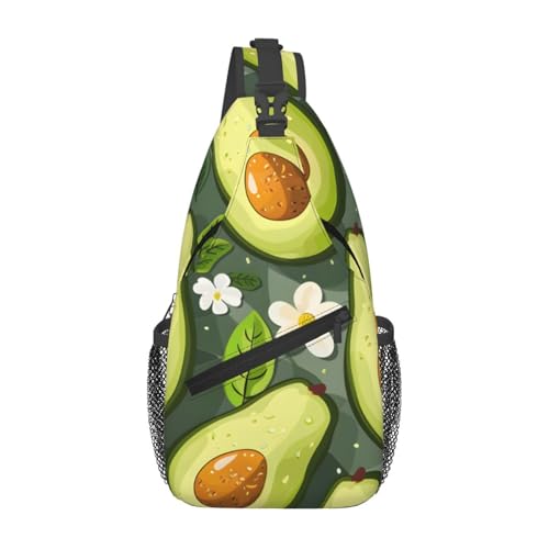 Morrales cruzados con patrón de aguacate unisex