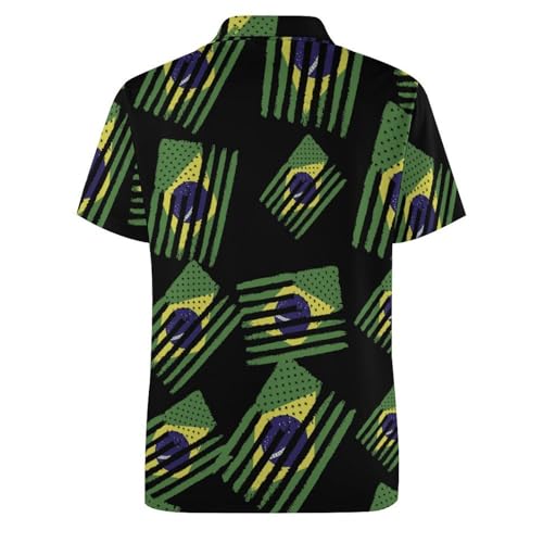 Camiseta polo de Brasil y EE UU para mujer polo de manga corta transpirable casual 6